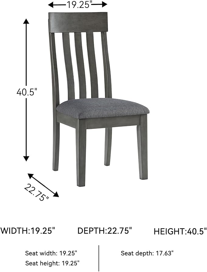Signature Design by Ashley Hallanden Modern Slat Back 18.63" Dining Room Chair - Image 3