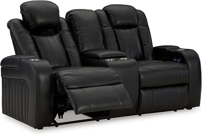 Signature Design by Ashley Caveman Den Modern Faux Leather Power Reclining - Image 3