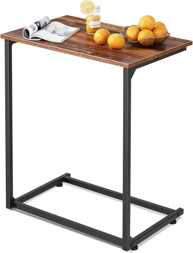 WLIVE C-Shaped End Table, Small Side Tables by WLIVE