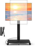 Rolling TV Stand with Power Outlet, Swivel Mobile Portable TV Cart by Unknown