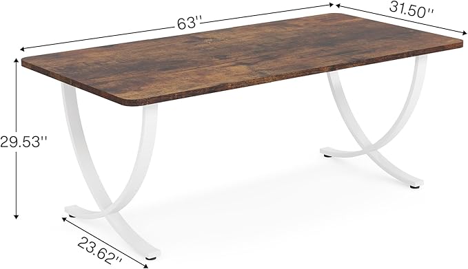 Tribesigns Executive Desk, 63” W x 31.5” D Large Office Desk, Modern Computer - Image 2