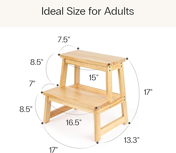 StrongTek Wooden Step Stool for Adults, 300 lbs Capacity, Durable and - Image 6