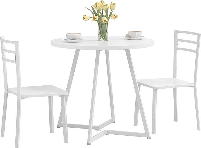 VECELO Small Round Dining Table Set - Image 9
