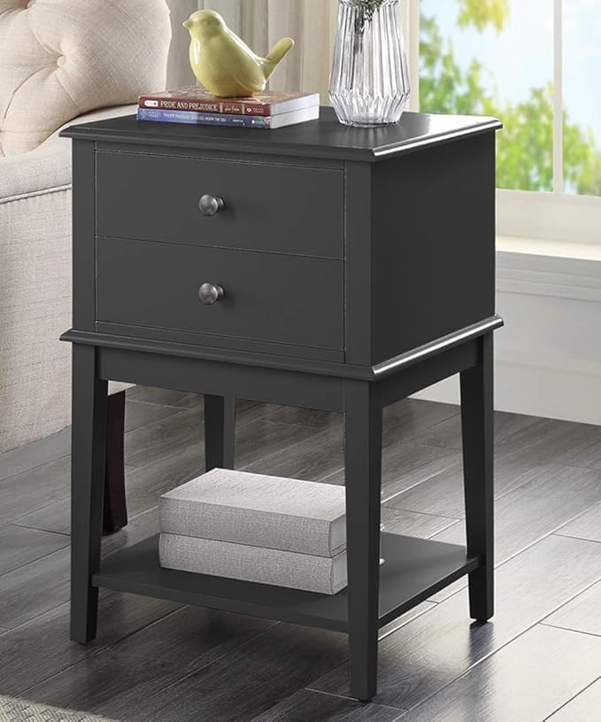 conifferism Black Nightstand End Table by conifferism