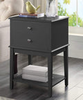 conifferism Black Nightstand End Table by conifferism