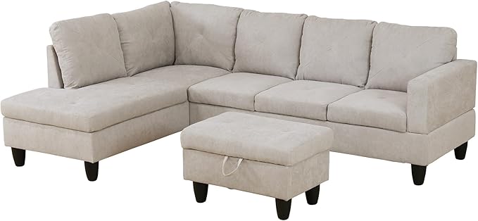97" Oversized Sectional Couch, L Shaped Couch - Image 7