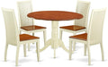 East West Furniture DLIP5-BMK-W 5 Piece Dining Room Table Set Includes a Round by EastWestFurniture