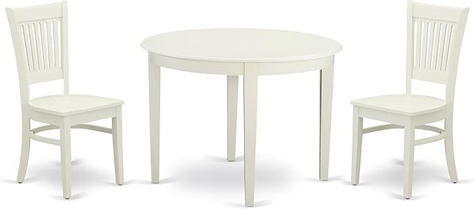 East West Furniture BOVA3-LWH-W 3 Piece Modern Dining Table Set Contains a by EastWestFurniture