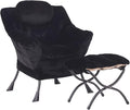 Lazy Chair with Ottoman, Modern Accent Chair Lounge Leisure Sofa Chair with by SESHINELL