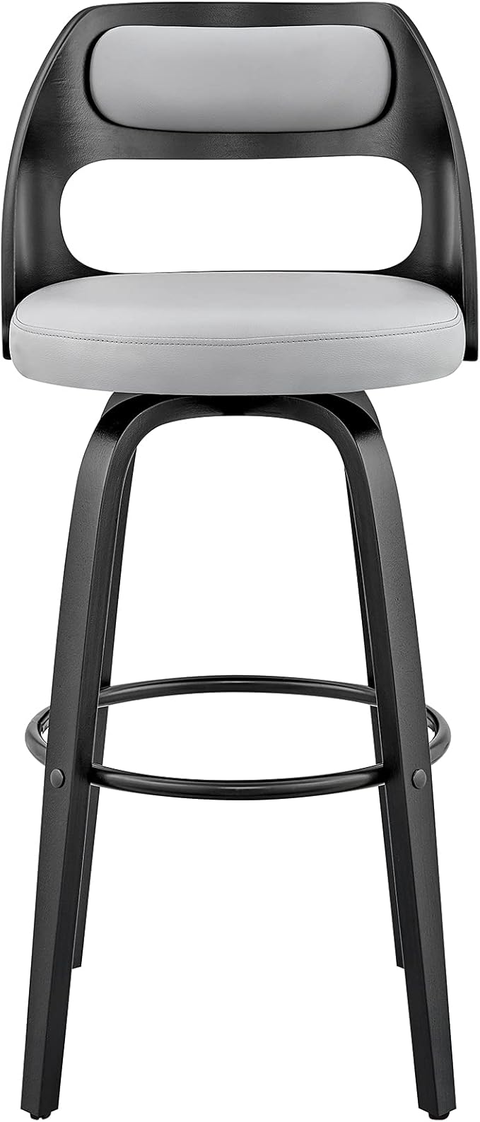 Armen Living Julius Mid Century Modern Swivel Bar Stool - Image 4