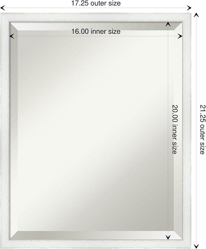 Amanti Art White Bathroom Mirror - Image 4