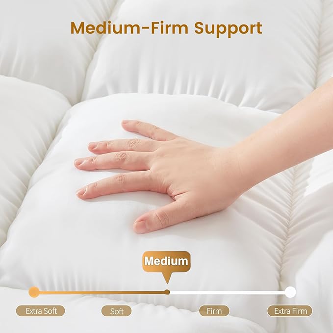 Decroom 5 Inch Memory Foam Mattress Topper Queen Size, Filled - Image 6