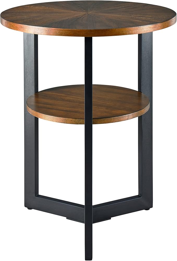 LEEMTORIG Round Side Table, 2-Tier End Table Nightstand - Image 9
