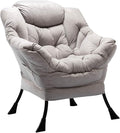 HollyHOME Modern Large Cotton Fabric Lazy Chair，Accent Contemporary Lounge Chair by HollyHOME