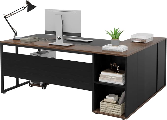 Tribesigns 71 inch Executive Desk, L Shaped Desk - Image 9