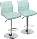 Leopard Modern Square PU Leather Adjustable Bar Stools by LEOPARDPRODUCTS