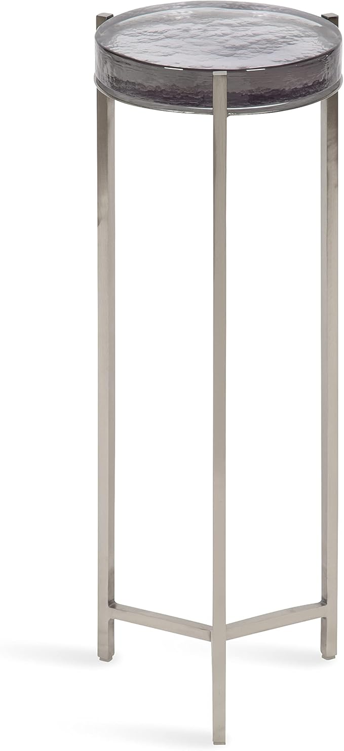 Kate and Laurel Aguilar Modern Drink Table, Detailed Glass Accent Table - Image 6