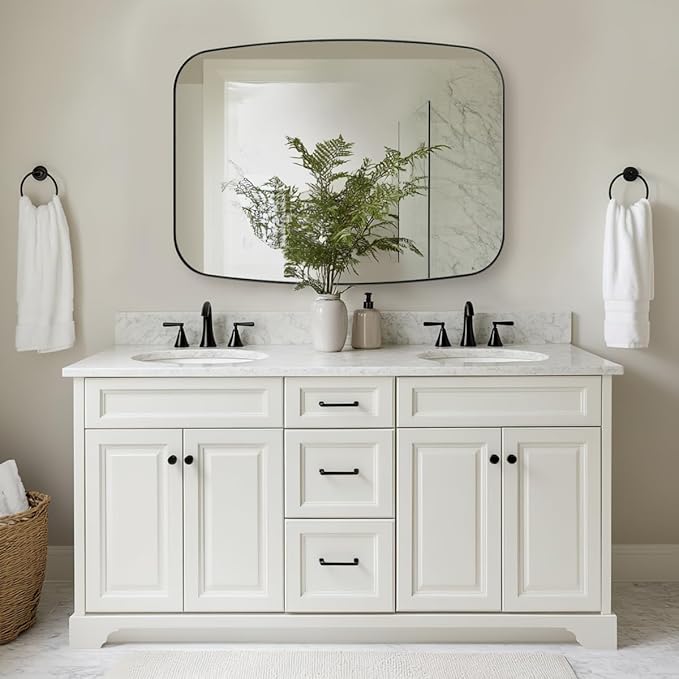 ANDY STAR Oval Mirrors for Bathroom, 30x48’’ Black Oval Mirror for Bathroom by ANDYSTAR