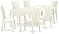 East West Furniture DOIP7-LWH-W 7 Piece Dining Table Set Consist of a Rectangle by EastWestFurniture