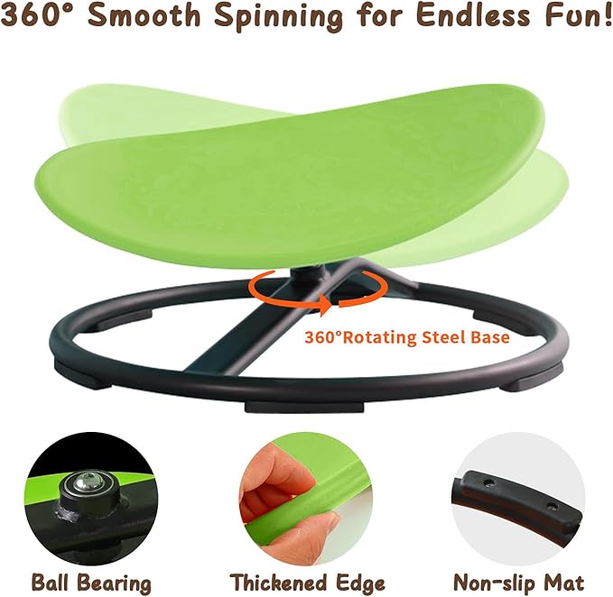 Kids Sensory Spinning Chair for Autism Ages 3+, Sit and Spin Swivel Chair for - Image 7