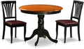 East West Furniture ANAV3-BLK-LC 3 Piece Dining Room Furniture Set Contains a by EastWestFurniture