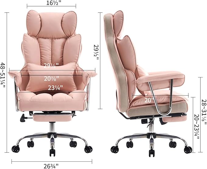 Efomao Big and Tall Office Chair 400LBS, Heavy Duty Executive Office Chair - Image 2