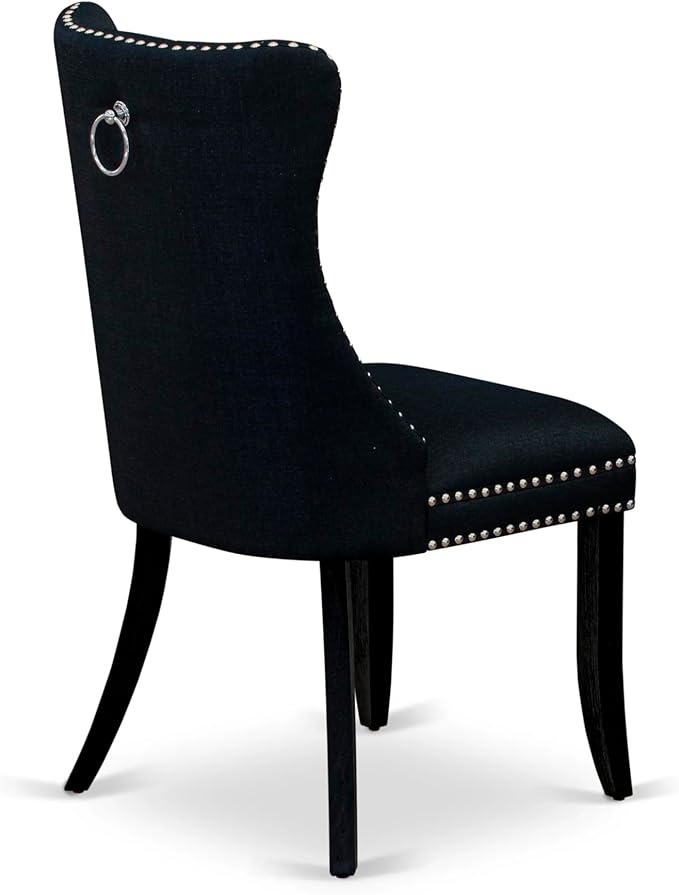 East West Furniture LGDA7-BLK-24 7 Piece Dining Table Set Consists of a - Image 10