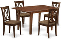East West Furniture PSCL5-MAH-C 5 Piece Modern Dining Table Set Includes a by EastWestFurniture