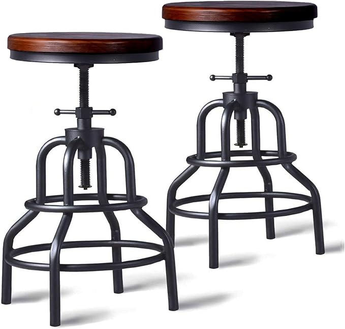 LOKKHAN Vintage Industrial Bar Stool by LOKKHAN