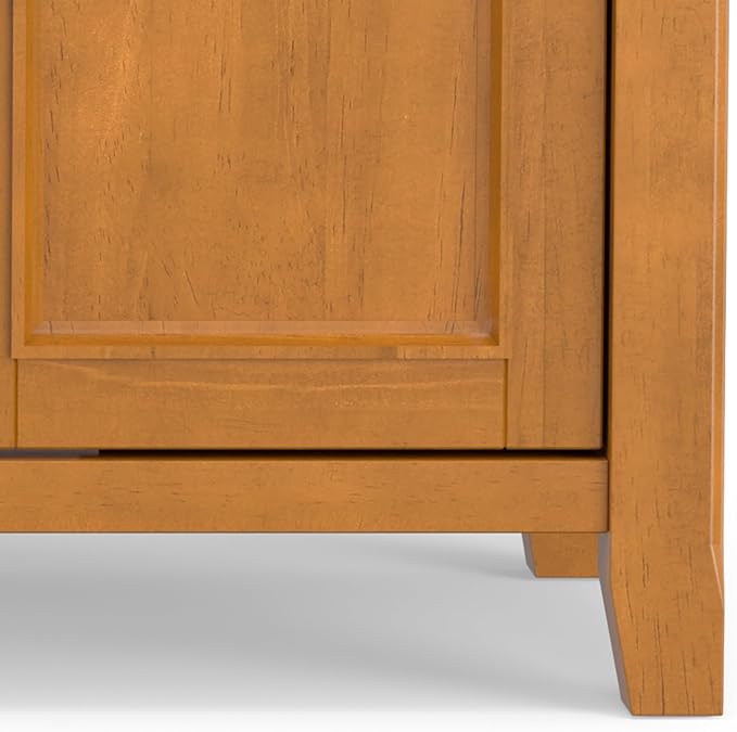 SIMPLIHOME Amherst 54-inch Wide Solid Wood TV Stand in Light Golden Brown - Image 8