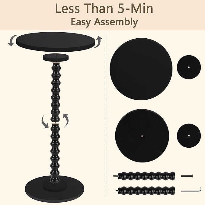 Round Side Table, Small End Table - Image 5