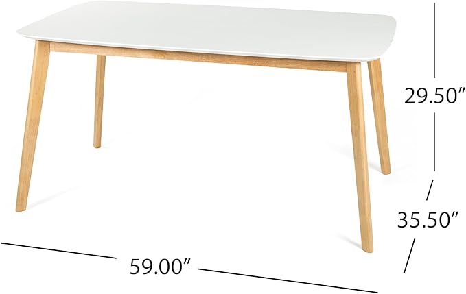 Merax 5-Piece Dining Set, Solild Wood Table & Chairs - Image 7