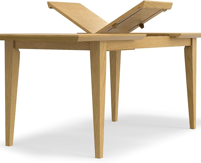 SIMPLIHOME Colby Extendable Dining Table, Solid Wood Oak Veneer in Oak - Image 9