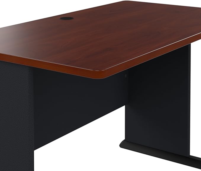Bush Business Furniture Series A 48W Computer Desk in Hansen Cherry and Galaxy - Image 6