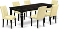East West Furniture LGAB7-BLK-73 7 Piece Dining Set Consist of a Rectangle by EastWestFurniture