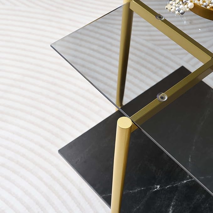 Glass End Table, Mid-Century Modern Design Sofa Table, - Image 7