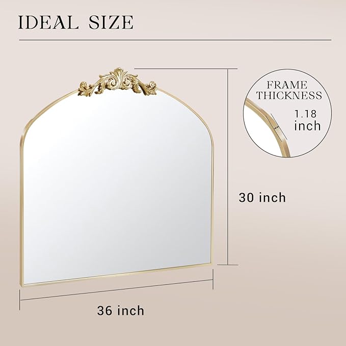 MISSDAY Vintage Retro Gold Baroque Mirror - Image 4