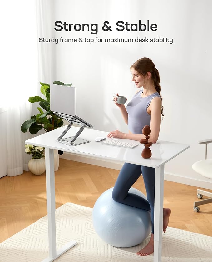 Marsail Glass Electric Standing Desk - Image 5