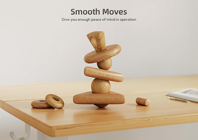 Claiks Bamboo Electric Standing Desk, Adjustable Height Stand up Desk, 40x24 - Image 9