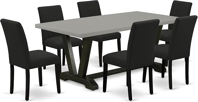East West Furniture V697AB624-7 7 Piece Modern Dining Table Set Consist of a by EastWestFurniture