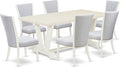 East West Furniture V027VE005-7 7 Piece Dining Set Consist of a Rectangle by EastWestFurniture