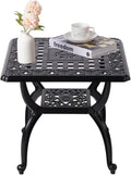 Cast Aluminum Outdoor Side Table, Small Patio Table, Outdoor Coffee Tables by Unknown