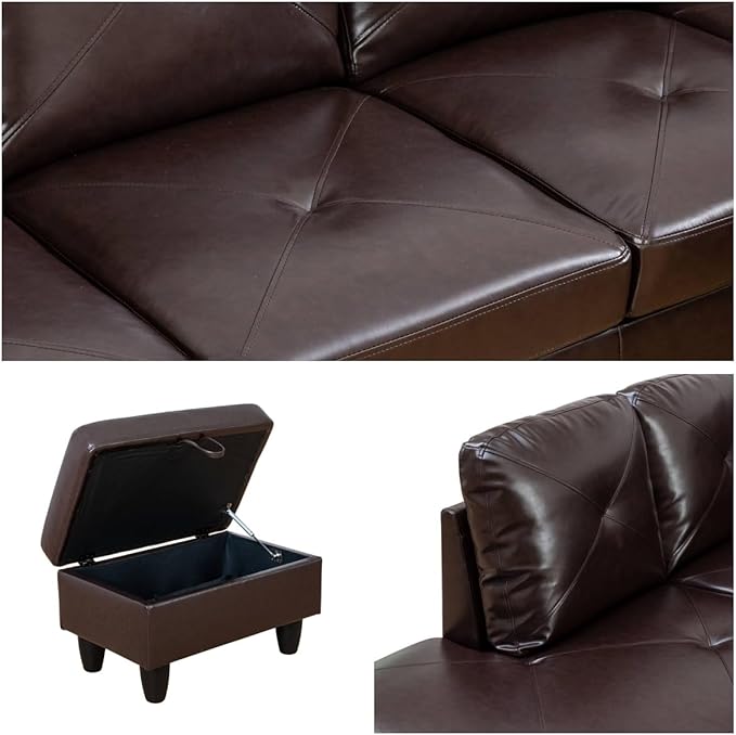 Modular Leather Sectional Couch, L Shaped Couch - Image 5