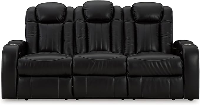 Signature Design by Ashley Caveman Den Modern Faux Leather Power Reclining Sofa - Image 4
