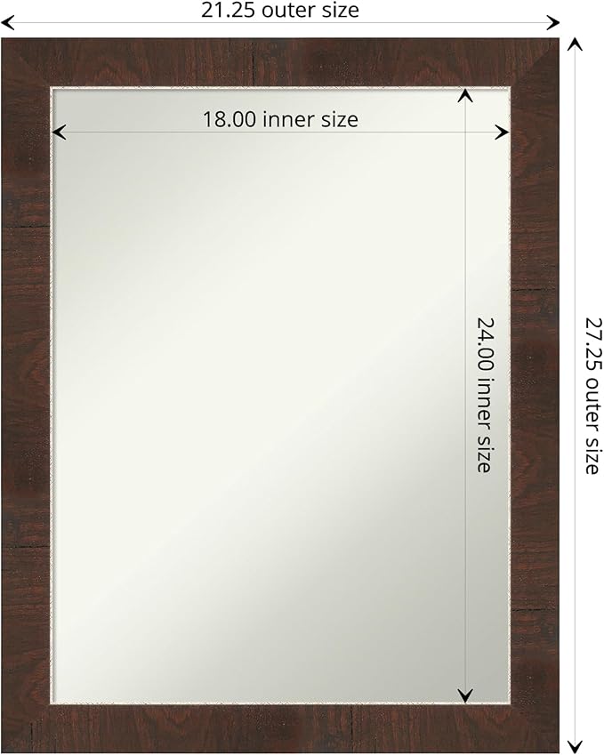 Amanti Art Brown Bathroom Mirror - Image 4