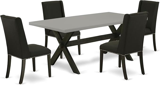 East West Furniture X697FL624-5 5 Piece Kitchen Table & Chairs Set Includes a by EastWestFurniture