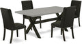 East West Furniture X697FL624-5 5 Piece Kitchen Table & Chairs Set Includes a by EastWestFurniture