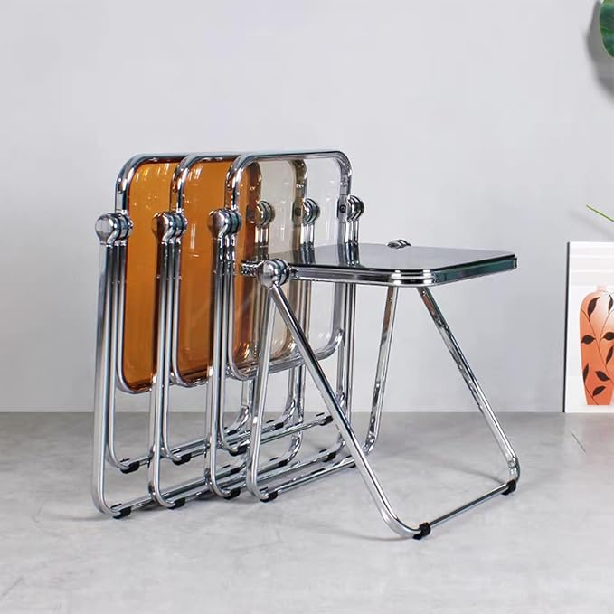 16.2" × 14.1" Acrylic Folding Table, Small Lightweight End Table - Image 6