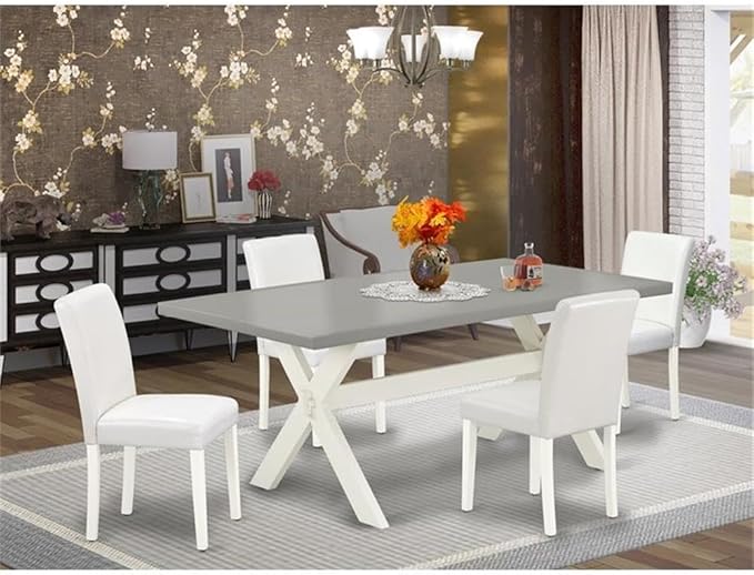 East West Furniture X097AB264-5 5 Piece Dining Room Furniture Set Includes a - Image 2