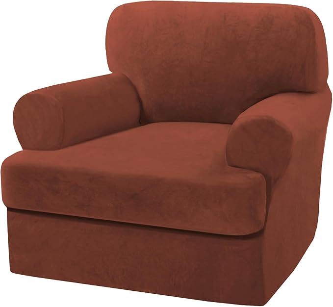 H.VERSAILTEX Sofa Cover 2 Piece T Cushion Armchair Slipcovers Thick Velvet by HVERSAILTEX